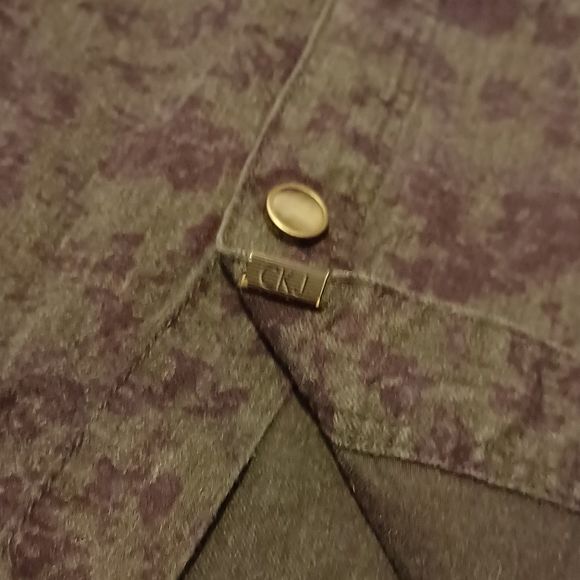 Calvin Klein Men's Button Up Marble Print Top Size M - Picture 5 of 7